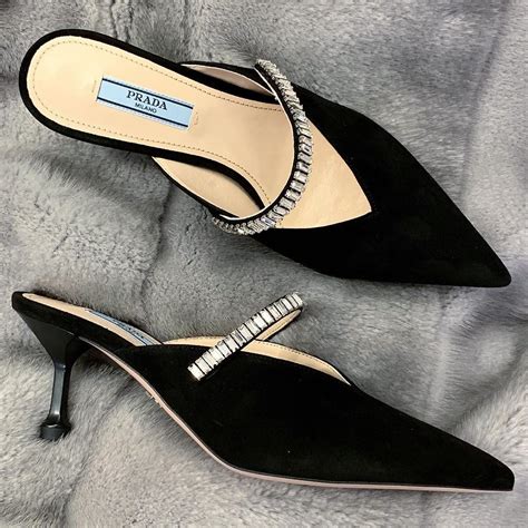 prada suede mule rinestone straps|Prada Livermore.